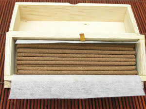 Box with stick incense made from agarwood
