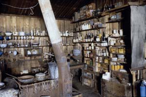 Galley area of Cape Evans hut