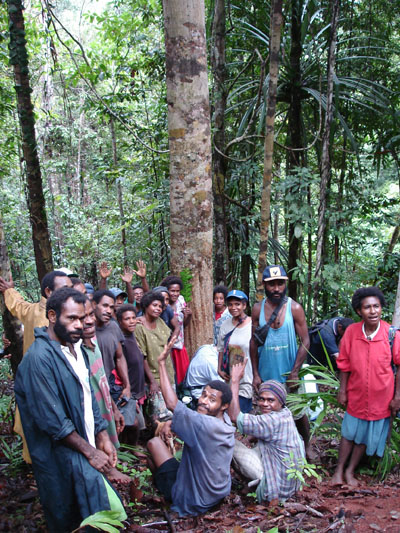 Villagers at one of the pilot demonstration sites